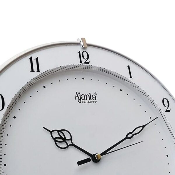 Ajanta Plastic Abstract Wall Clock White 2 - LXINDIA.COM