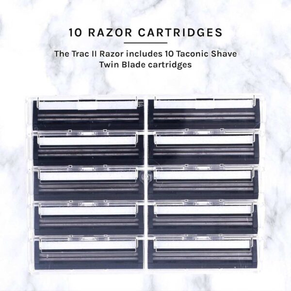 All Metal Trac 2 Trac II Compatible Razor and 10 Personna Twin Blade Cartriges3 - LXINDIA.COM