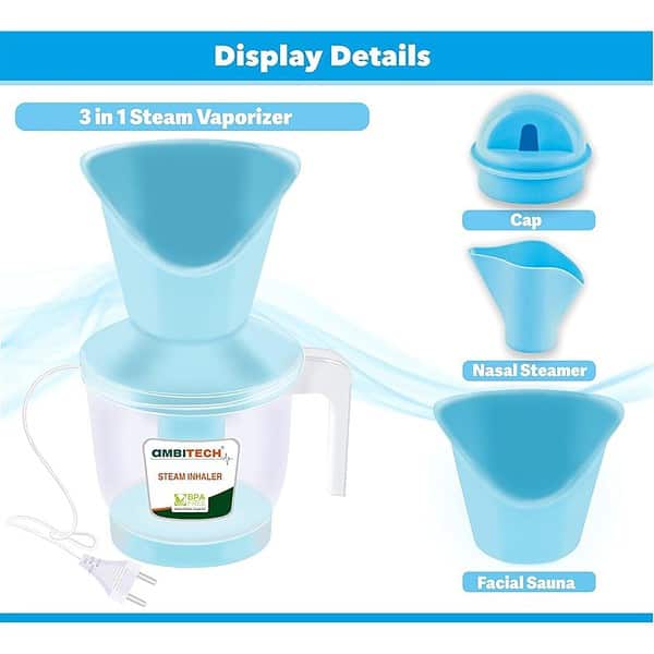 AmbiTech 3 in 1 Steamer Facial Vaporizer for Cold and Cough1 - LXINDIA.COM