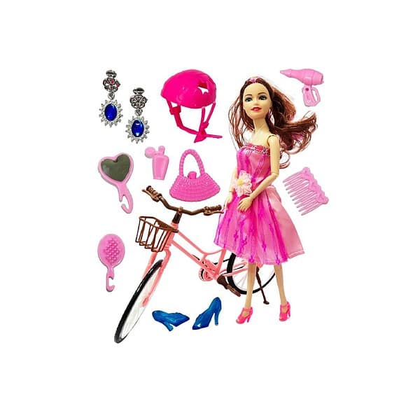 Amitasha Bicycle Doll Toys for Girls with Folding Hands 1 - LXINDIA.COM