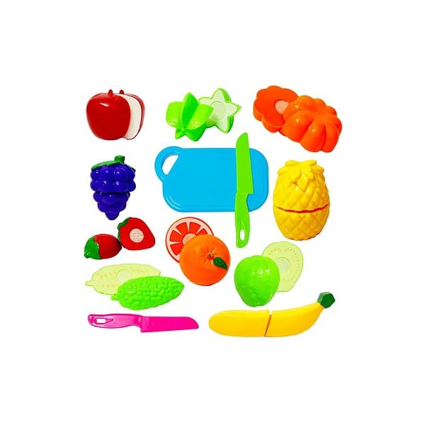 Amitasha Cutting Fruit Vegetable Play Food Kitchen Set - LXINDIA.COM