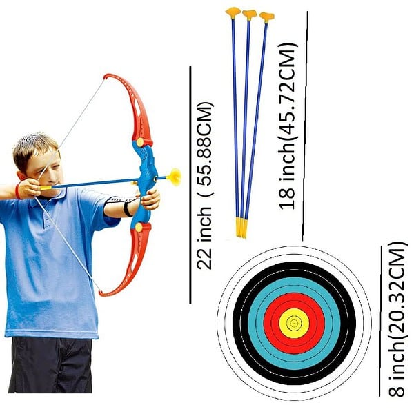 Amitasha Plastic Archery Bow And 6 Arrow Toy Set A - LXINDIA.COM