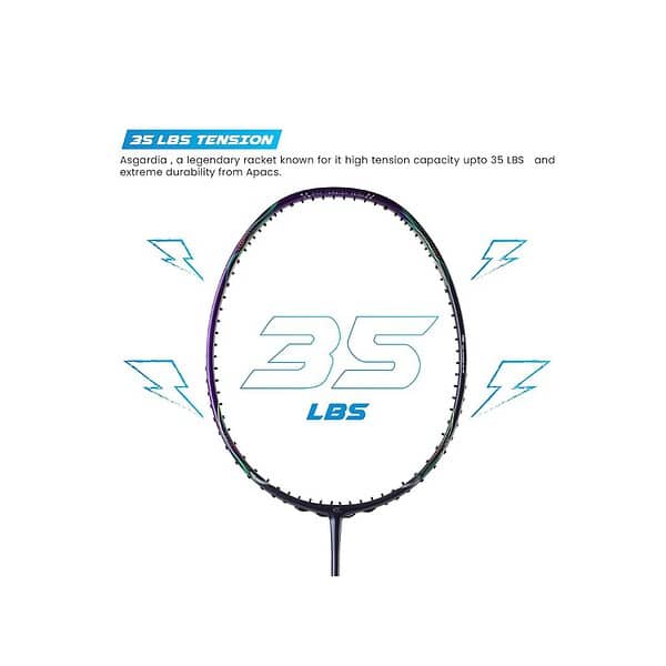 Apacs Asgardia Lite Unstrung Badminton Racket PurpleA - LXINDIA.COM