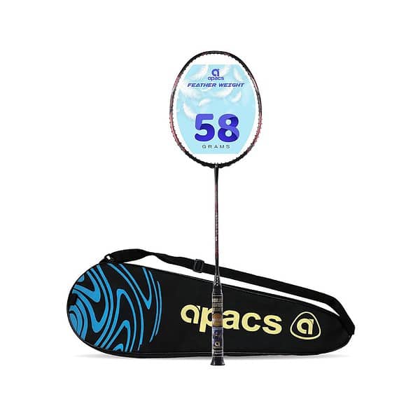 Apacs Feather Weight 55 Badminton Racket Black Orange - LXINDIA.COM