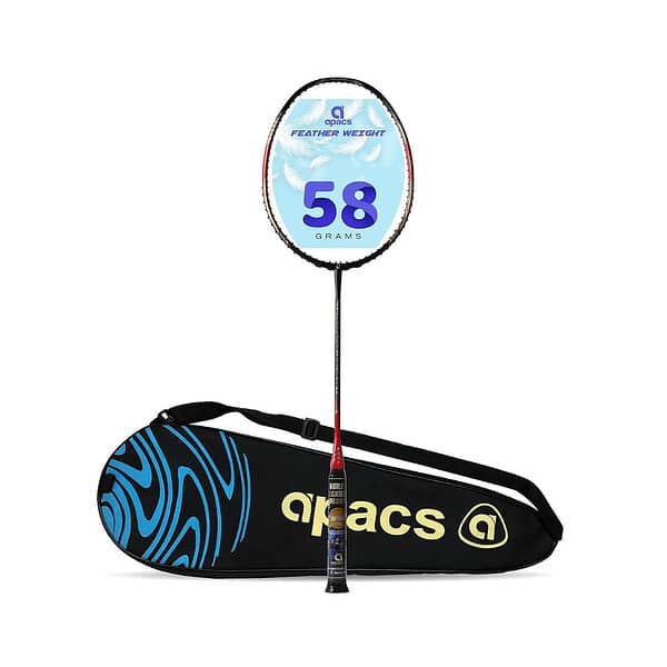 Apacs Feather Weight 55 Badminton Racket Black Red - LXINDIA.COM