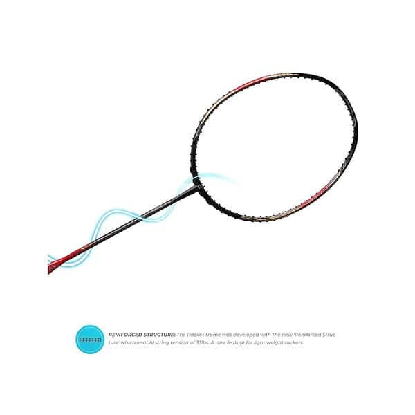 Apacs Feather Weight 55 Badminton Racket Black RedA - LXINDIA.COM