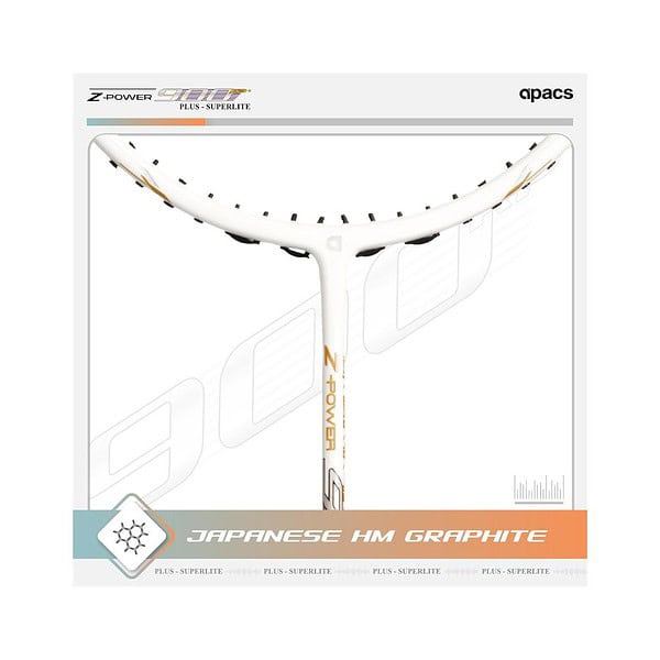 Apacs Z Power 900 RP Graphite Badminton Racket WhiteA - LXINDIA.COM