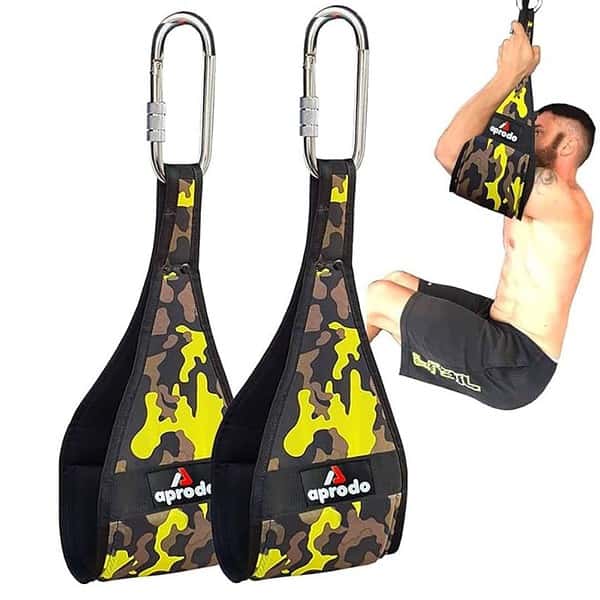 Aprodo Ab Straps Set Pair of Hanging Straps for Pull Up Bar WorkoutGreen Camouflage - LXINDIA.COM