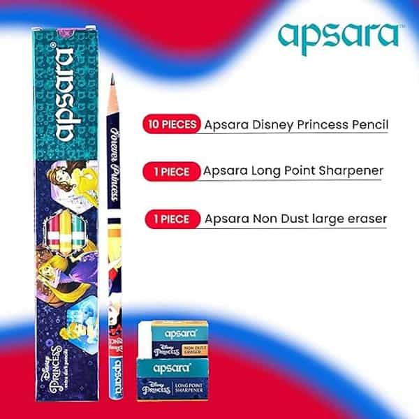 Apsara Disney Princess Extra Dark Pencil pack of 23 - LXINDIA.COM