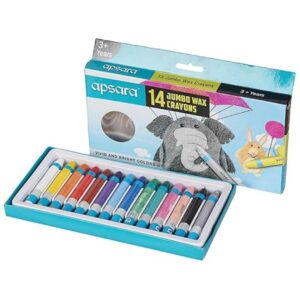 Apsara Jumbo Wax Crayons 14 Shades - LXINDIA.COM