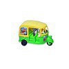 Arb Toys Pull Back Plastic Auto Rickshaw Green Yellow - LXINDIA.COM