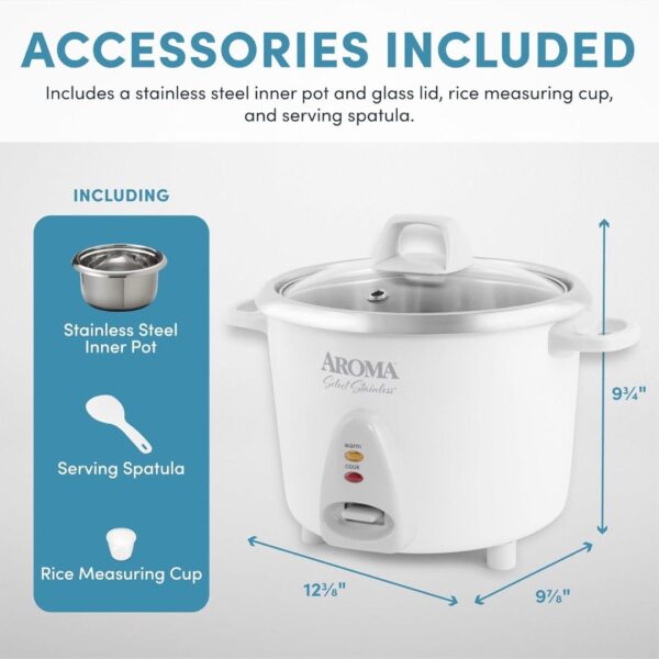 Aroma Housewares Simply Stainless 14 Cup Cooked Rice Cooker2 - LXINDIA.COM