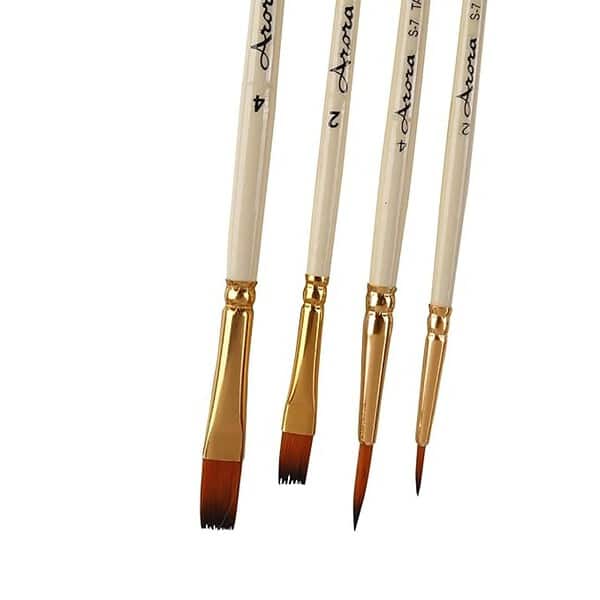 Arora 4pc Round and Flat Mix Painting Brush Set2 - LXINDIA.COM