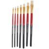 Arora Hard White Flat Hair Paint Brush 7 Piece Set 1 - LXINDIA.COM