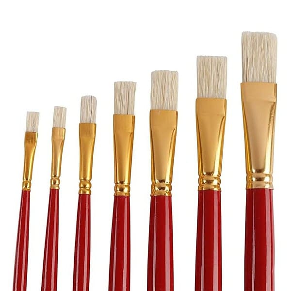 Arora Hard White Flat Hair Paint Brush 7 Piece Set3 1 - LXINDIA.COM