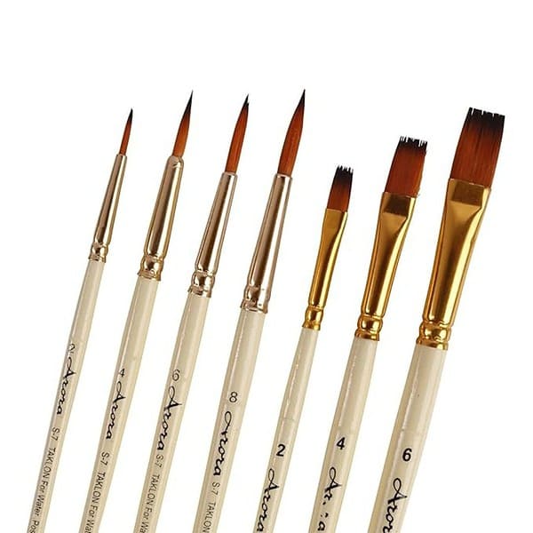 Arora Round and Flat Mix Painting Brush Set of 7 Pieces3 1 - LXINDIA.COM