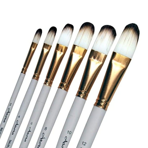 Arora Synthetic Hair Filbert Tip Paint Brush Set1 - LXINDIA.COM