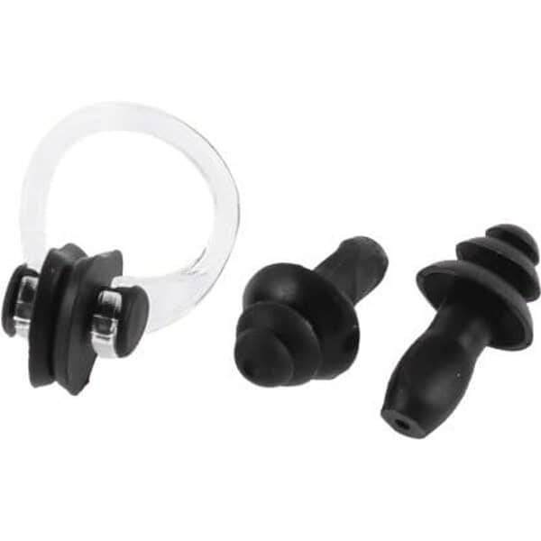 ArrowMax Swimming Kit Silicone Cap Swimming Goggle Earplugs Noseplug Black 1 - LXINDIA.COM