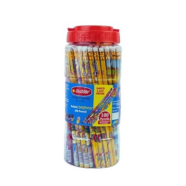 Artiggle Cartoon Picture Hb Pencil For Kids Pack Of 100 with 5 Sharpner - LXINDIA.COM