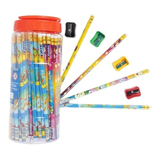 Artiggle Cartoon Picture Hb Pencil For Kids Pack Of 100 with 5 Sharpner1 - LXINDIA.COM