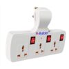 Aster Universal Multi Plug Power Adapter with Individual Switches 240 Volt White - LXINDIA.COM