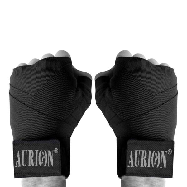 Aurion 3434 Canvas Boxing Hand Wraps 108 inch Black - LXINDIA.COM