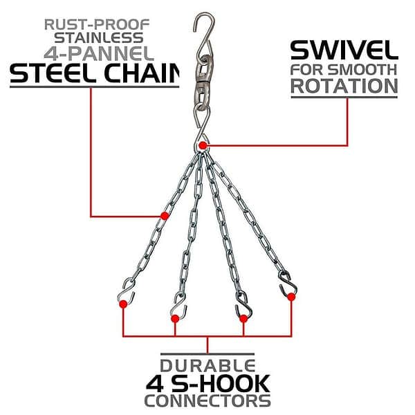 Aurion Silver Heavy Duty Punching Bag Chain A - LXINDIA.COM