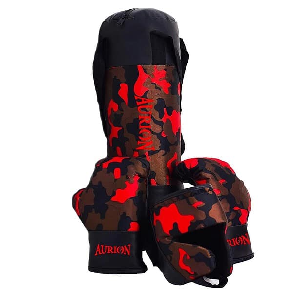 Aurion by 10 Club Boxing Kit for Kids Pack of 4 Camo Red a - LXINDIA.COM