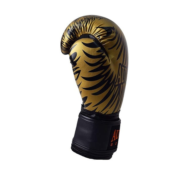 Aurion by 10 Club Longlasting Faux Leather Boxing Gloves Golden and Black A - LXINDIA.COM