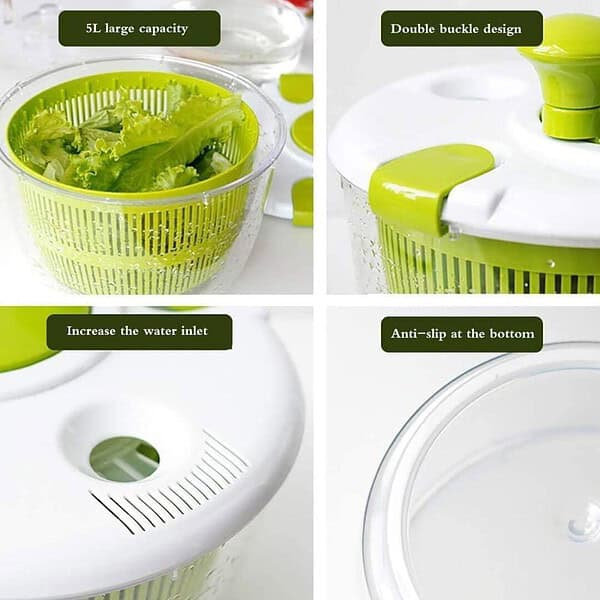 AxrParv Salad Spinner 5L Fruits Vegetable Washer A - LXINDIA.COM