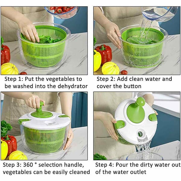 AxrParv Salad Spinner 5L Fruits Vegetable Washer B - LXINDIA.COM