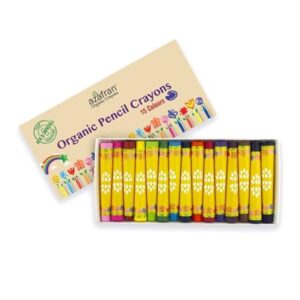 Azafran Organics 15 Non Toxic Plant Based Pencil Crayons - LXINDIA.COM