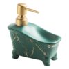 BATH GURU Ceramic Marble Texture Liquid Shampoo Sanitizer Dispenser 350 Ml Green - LXINDIA.COM