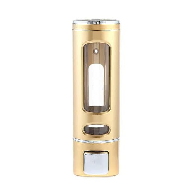 BATH GURU Wall Mounted Soap Shampoo Sanitizer Gel dispenser 1 Gold - LXINDIA.COM