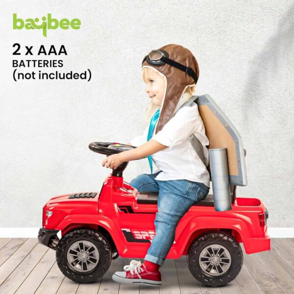 BAYBEE Baby Push Ride On Toy Jeep Red a - LXINDIA.COM