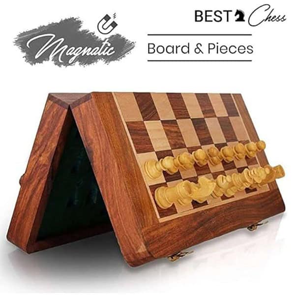 BCBESTCHESS Handcrafted Rosewood Unique Chess Board Set 14 x 14 Inches Brown 1 - LXINDIA.COM