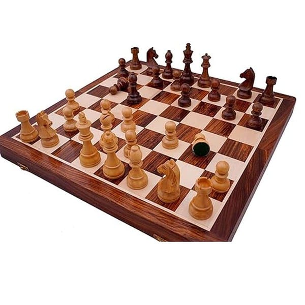 BCBESTCHESS Handcrafted Rosewood Unique Chess Board Set 14 x 14 Inches Brown 2 - LXINDIA.COM