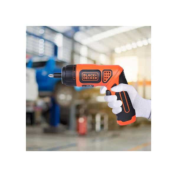 BLACK DECKER BDCS36F Li Ion Cordless Screwdriver Kit with 10 Screwdriver Bits 7 Torque Positions ORANGE BLACK - LXINDIA.COM