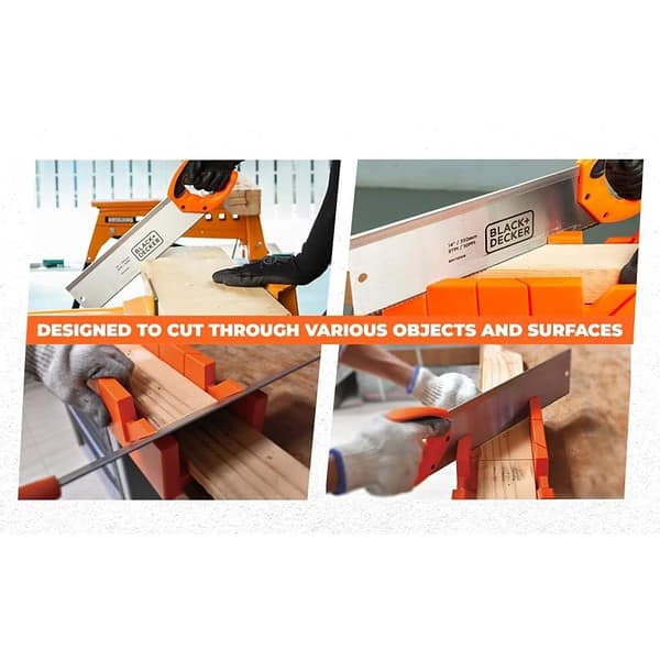 BLACK DECKER BDHT20346 350mm Hand Powered Steel Mitre Box with Saw2 - LXINDIA.COM