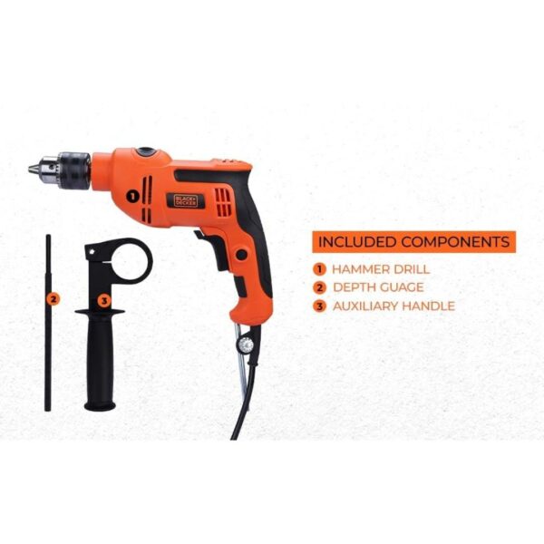 BLACK DECKER BED550 IN 550 W 13mm Corded Hammer Dril2 - LXINDIA.COM