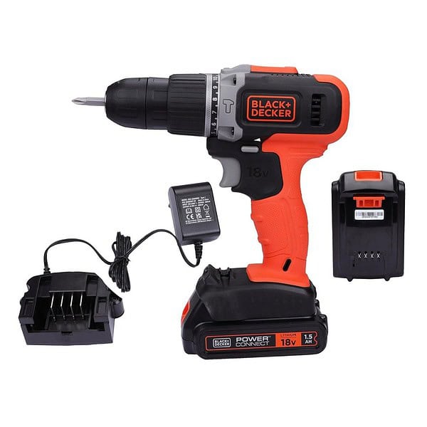 BLACK DECKER Bcd003C1 18V 10Mm Cordless Variable Speed Hammer Drill Machine2 - LXINDIA.COM