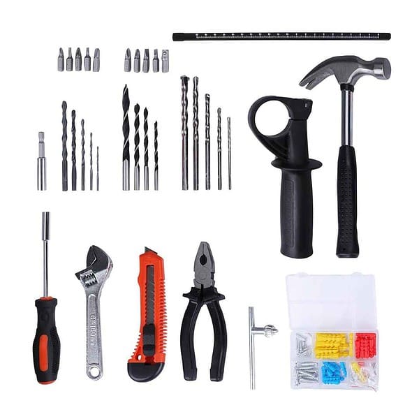 BLACK DECKER HD555KMPR B1 550Watt Hammer Drill and Hand Tools Kit1 - LXINDIA.COM