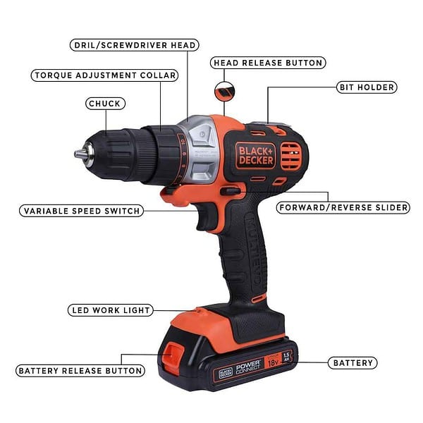 BLACK DECKER MT218K GB 18V Drill Driver2 - LXINDIA.COM