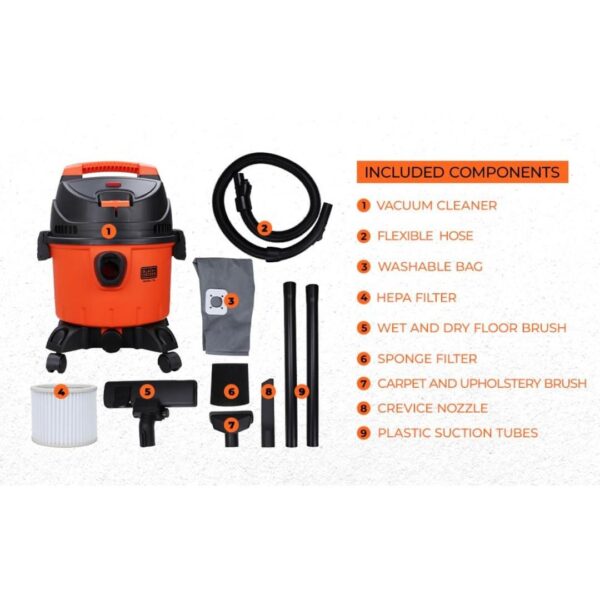 BLACKDECKER WDBD15 High Suction WetDry Vacuum CleanerBlower2 - LXINDIA.COM