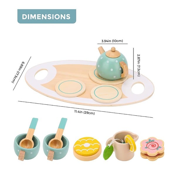 BLiSS HUES Wooden Tea Party Kitchen set 1 - LXINDIA.COM