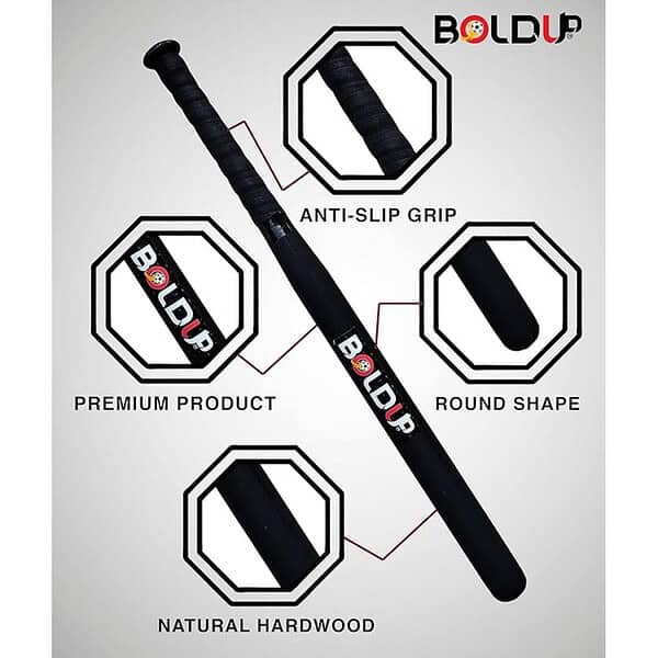 BOLDUP® Hockey Stick Made of Solid Wood L 36 Inch Black 2 - LXINDIA.COM