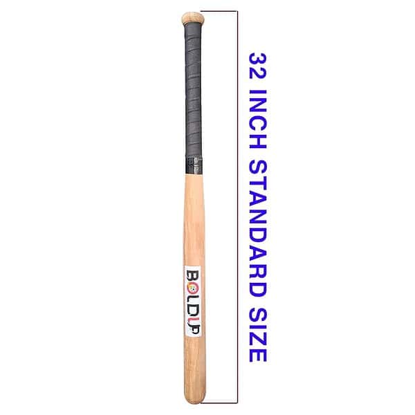 BOLDUP® Hockey Stick and Heavy Duty Wooden Baseball bat L 36 Inch Wooden Black 3 - LXINDIA.COM