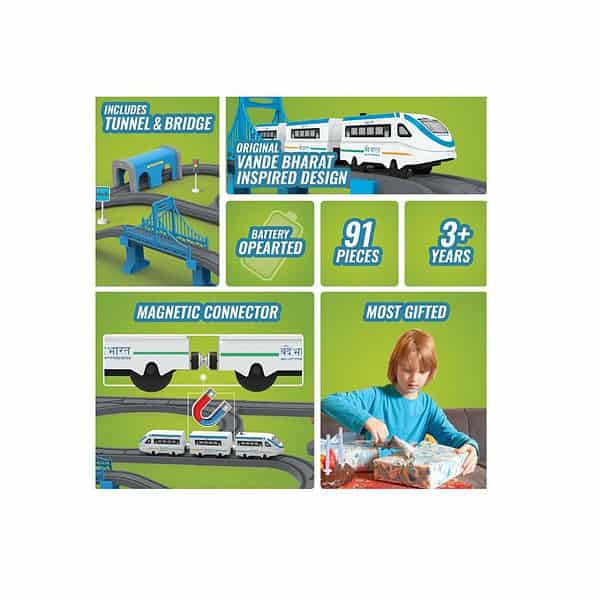 BOOGYWOOGY Vande Bharat Express Battery Train Set91 Piece02 - LXINDIA.COM