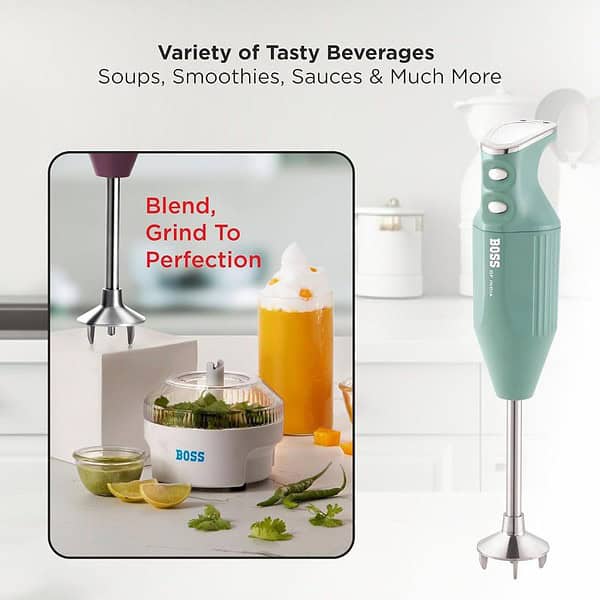 BOSS Stainless Steel Big Boss Portable Hand Blender Blue1 - LXINDIA.COM