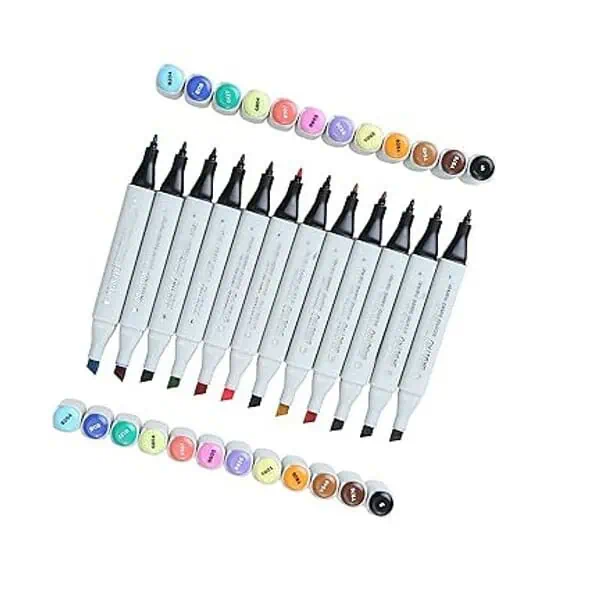 BRUSTRO Twin Tip Alcohol Based Marker Set of 122 - LXINDIA.COM